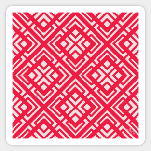 Red geometric pattern Sticker